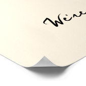 Whimsical Personalized Engagement couple Sign Poster (Hoek)