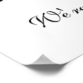 Whimsical Personalized Engagement couple Sign Poster (Hoek)