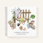 Whimsical Personalized Gardening Journal Notitieboek (Voorkant)