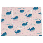 Whimsical Personalized Whale Groot Cadeauzakje (Voorkant)