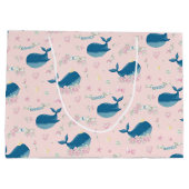 Whimsical Personalized Whale Groot Cadeauzakje (Achterkant)