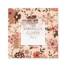 Whimsical Perzik Bruin Bloemen Patroon