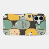 Whimsical Pet and Floral Pattern iPhone 16 Hoesje (Achterkant horizontaal)
