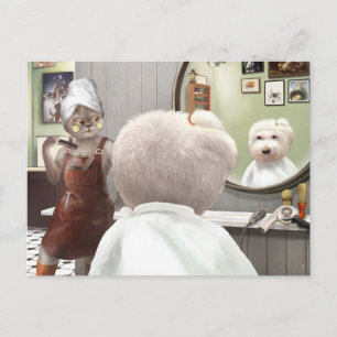 Whimsical Pet Barber Shop Aankondigingskaart
