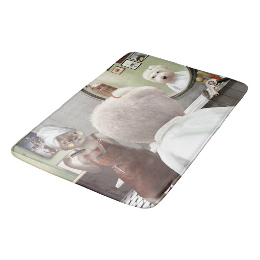 Whimsical Pet Barber Shop Badmat (Gekanteld)