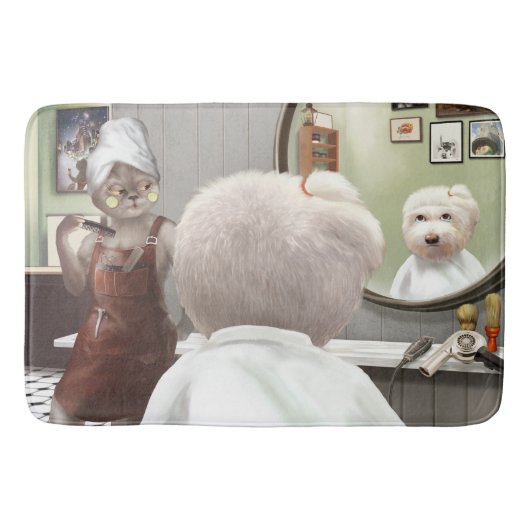 Whimsical Pet Barber Shop Badmat (Voorkant)