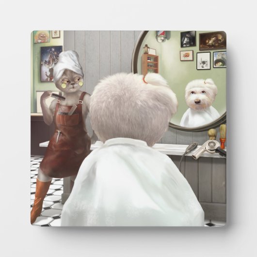 Whimsical Pet Barber Shop Fotoplaat (Voorkant)