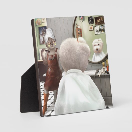 Whimsical Pet Barber Shop Fotoplaat (Voorkant)
