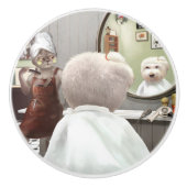 Whimsical Pet Barber Shop Keramische Knop (Voorkant)