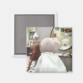 Whimsical Pet Barber Shop Magneet (Voorkant / Achterkant)
