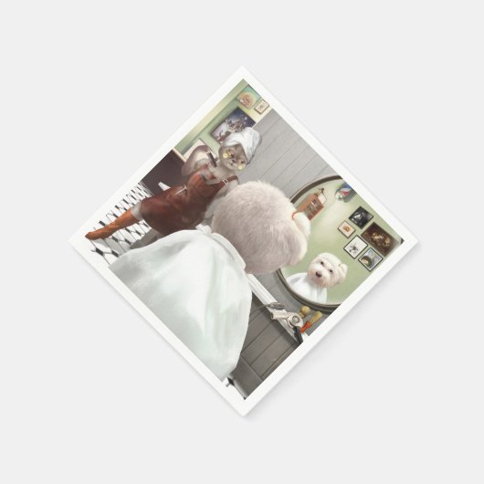 Whimsical Pet Barber Shop Servet (Hoek)