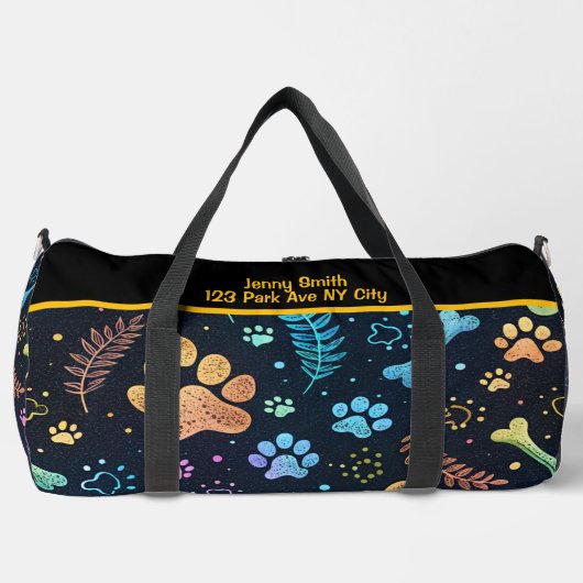 Whimsical Pet Print Travel Organizer Plunjezak (Voorkant)