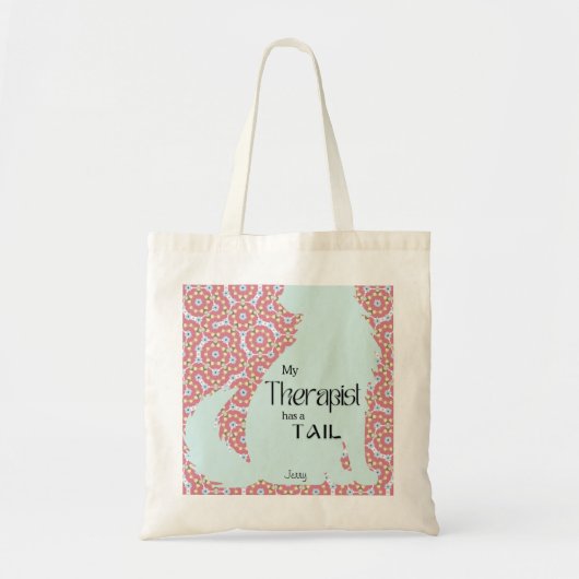 Whimsical Pet Therapy Humor Design Tote Bag (Voorkant)