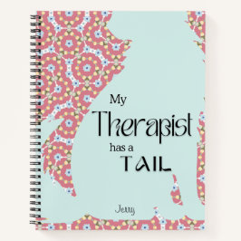 Whimsical Pet Therapy Humor roze blauw Notitieboek