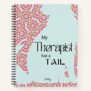 Whimsical Pet Therapy Humor roze blauw Notitieboek