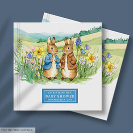 Whimsical Peter Rabbit Baby shower Gastboek Jongen Gastenboek