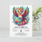 Whimsical Phoenix Dreamscape Verjaardag Kaart (Staand voorkant)