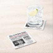 Whimsical Photo Collage Kerstkerstfoto Kartonnen Onderzetters (Insitu)