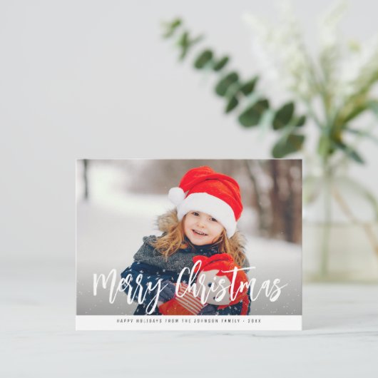 whimsical photomerry briefkaart voor kerstmis (Staand voorkant)