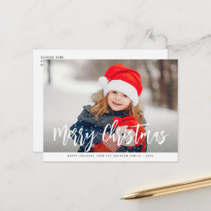 whimsical photomerry briefkaart voor kerstmis