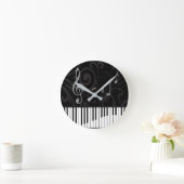 Whimsical Piano en Musical Notes Ronde Klok (Huis)