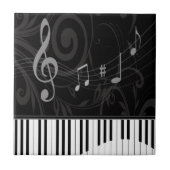 Whimsical Piano en Musical Notes Tegeltje (Voorkant)