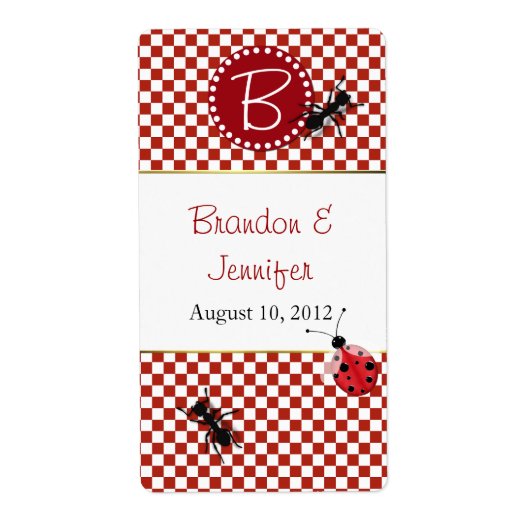 Whimsical Picknick Mini Wijnlabels Etiket (Voorkant)