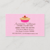 Whimsical Pie Bakery Pink Visitekaartje (Achterkant)