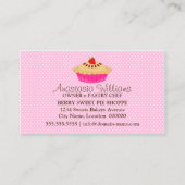 Whimsical Pie Bakery Pink Visitekaartje (Achterkant)