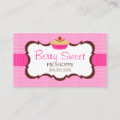 Whimsical Pie Bakery Pink Visitekaartje (Voorkant)