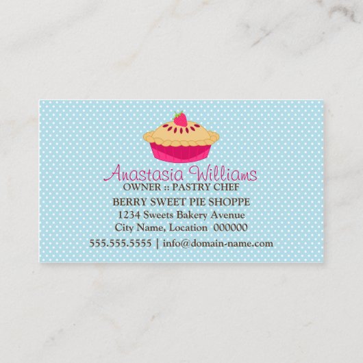 Whimsical Pie Bakery Visitekaartje (Achterkant)