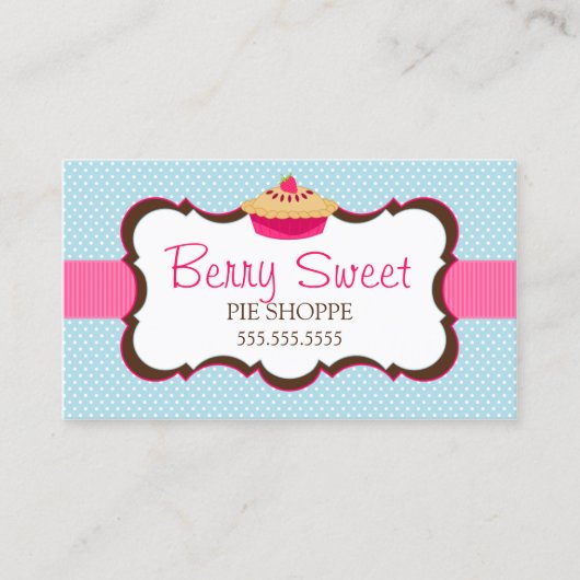 Whimsical Pie Bakery Visitekaartje (Voorkant)