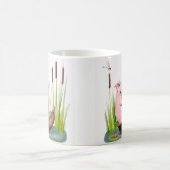 Whimsical Pig Fishing Mug Koffiemok (Center)