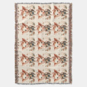Whimsical Piglet in Pastel Overalls Peach Deken (Voorkant Verticaal)