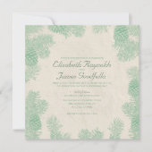 Whimsical Pine Cone Wedding Invitations Kaart (Voorkant)