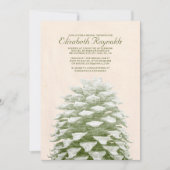 Whimsical Pine Cones Bridal Shower Invitations Kaart (Voorkant)