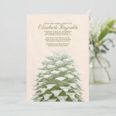 Whimsical Pine Cones Bridal Shower Invitations Kaart (Staand voorkant)
