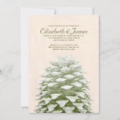 Whimsical Pine Cones Wedding Invitting Kaart (Voorkant)