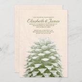 Whimsical Pine Cones Wedding Invitting Kaart (Voorkant / Achterkant)