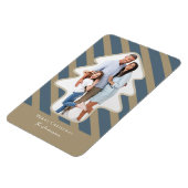 Whimsical Pine Tree Shaped Photo Holiday Kaart Magneet (Linkerzijde)