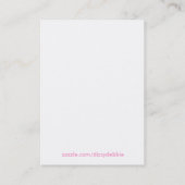 Whimsical Pink and Green Children's Calling Cards Contactkaartje (Achterkant)