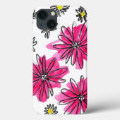 Whimsical Pink and White Flowers Case-Mate iPhone Case (Achterkant)