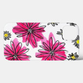 Whimsical Pink and White Flowers Case-Mate iPhone Case (Achterkant (horizontaal))