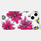 Whimsical Pink and White Flowers Case-Mate iPhone Case (Achterkant (horizontaal))