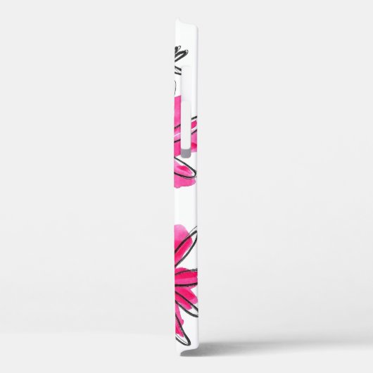 Whimsical Pink and White Flowers Case-Mate iPhone Case (Achterkant / Links)