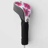 Whimsical Pink and White Flowers Golfheadcover (Schuin)