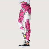 Whimsical Pink and White Flowers Leggings (Links)