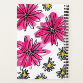 Whimsical Pink and White Flowers Notitieboek (Achterkant)