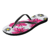 Whimsical Pink and White Flowers Teenslippers (Schuin)