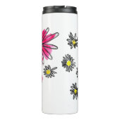 Whimsical Pink and White Flowers Thermosbeker (Achterkant)